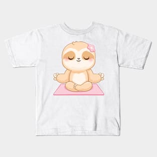 Girls yoga Kids T-Shirt